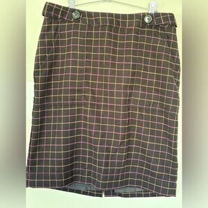 Merona Plaid Midi Skirt - Black and Purple